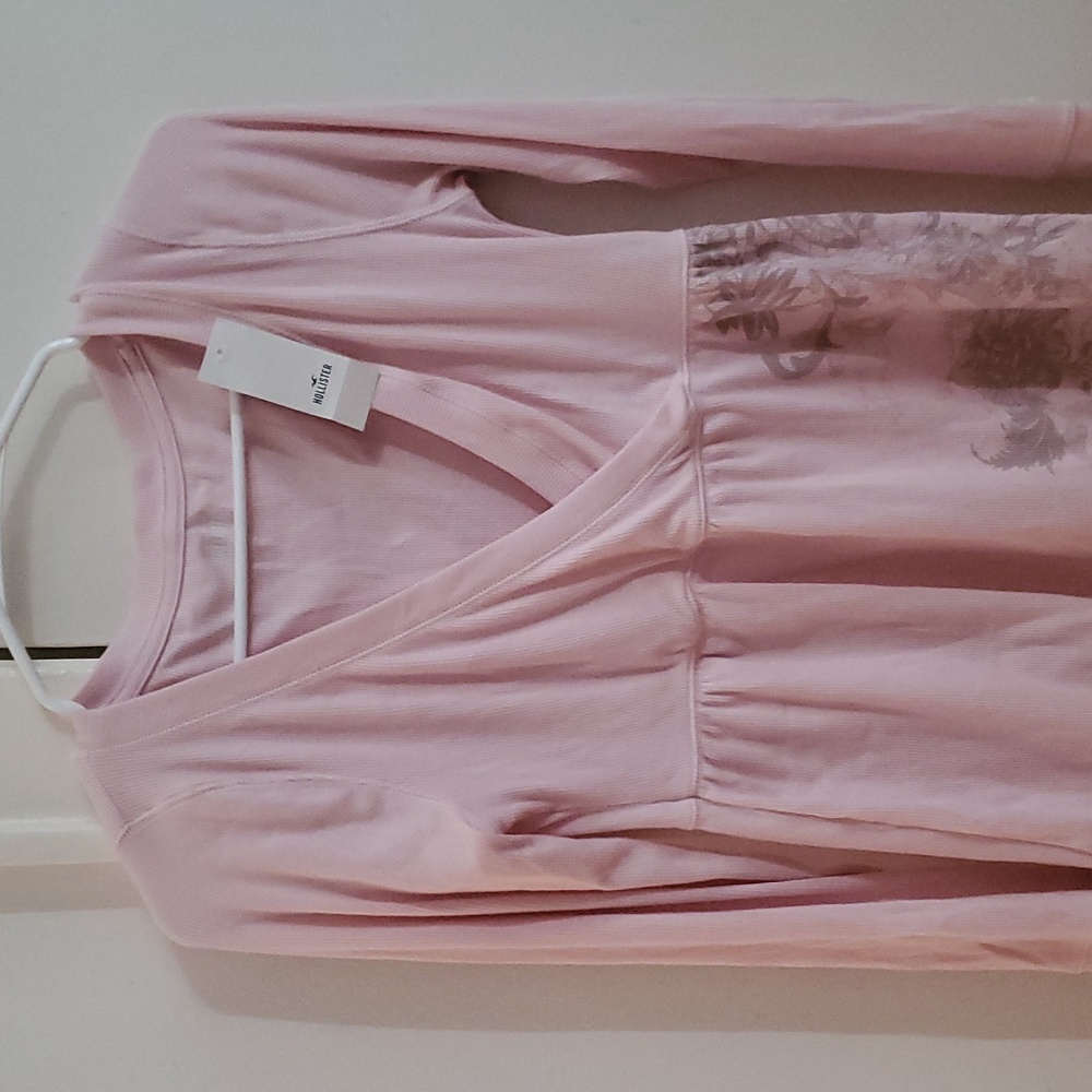 Hollister Light Pink Long Sleeve Top